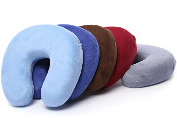Luxurious U-Shaped Travel Neck Pillow | Super Soft, Ultra Comfortable | (Random Color)